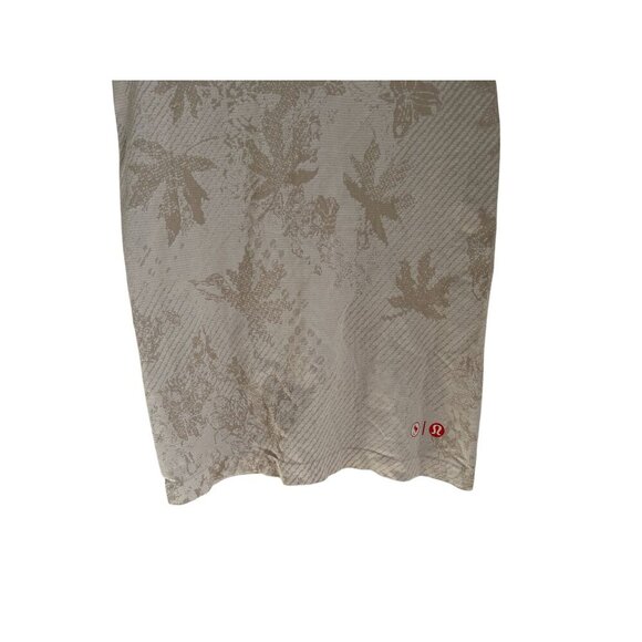 Lululemon Womens Beige Canada Maple Leaf Short Sleeve Performance Shirt - Picture 5 of 7